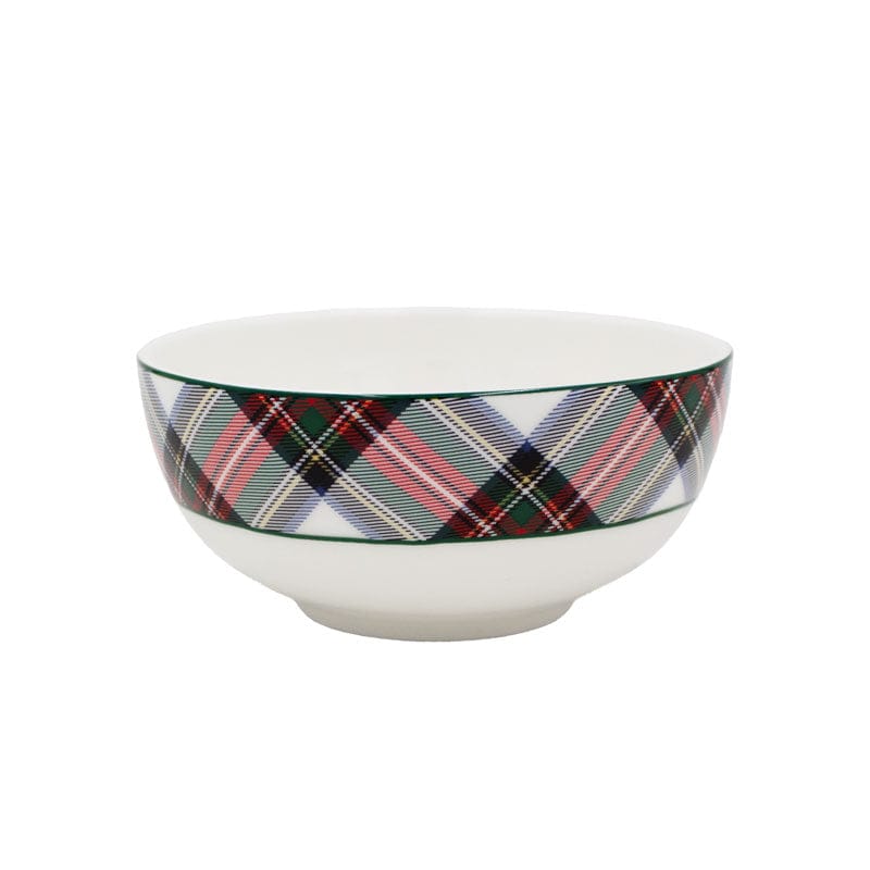 Tartan White Fruit Bowl