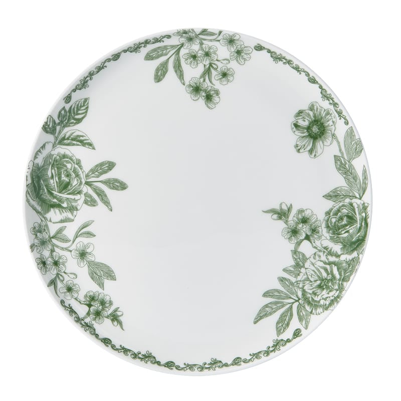 Windsor Rose Green Dinnerware Set, Service for 4