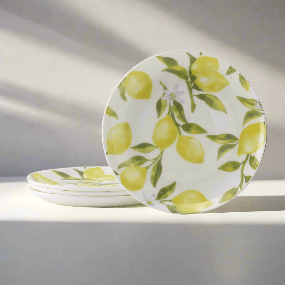Lemon Set Letese Lemons Set of 4 Appetizer Plates – Mikasa
