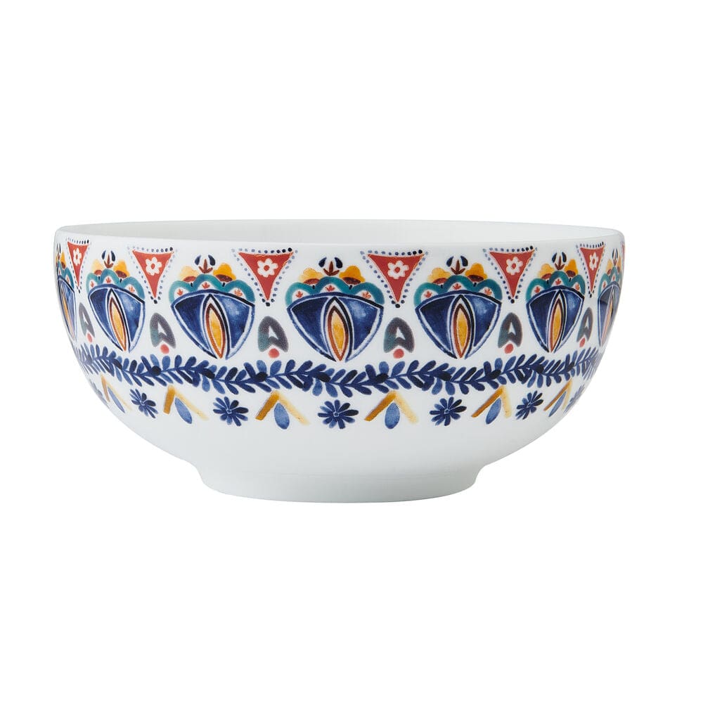 Painted Medallion Set of 4 Soup Cereal Bowls