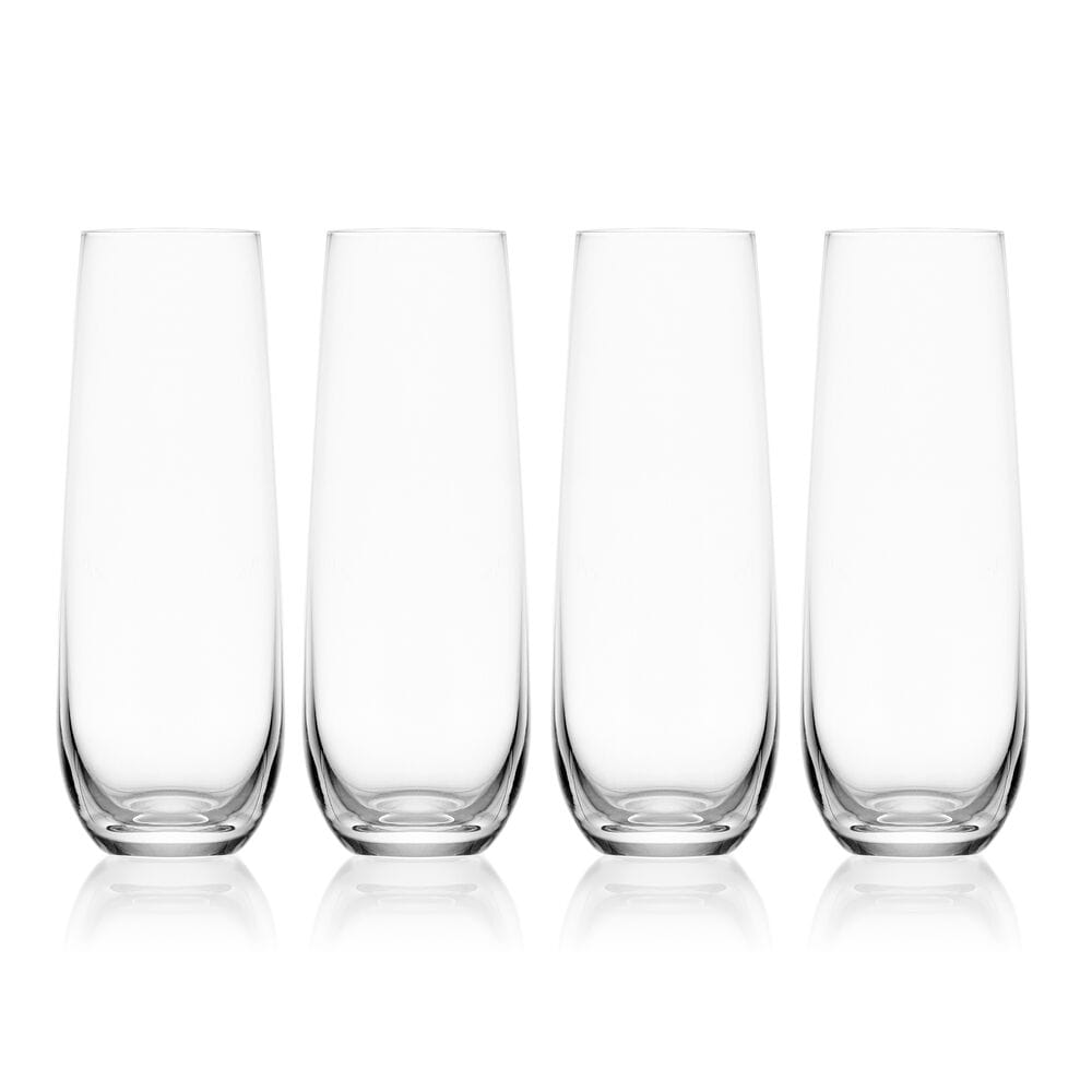 Parker Set of 4 Stemless Flute Glasses Mikasa
