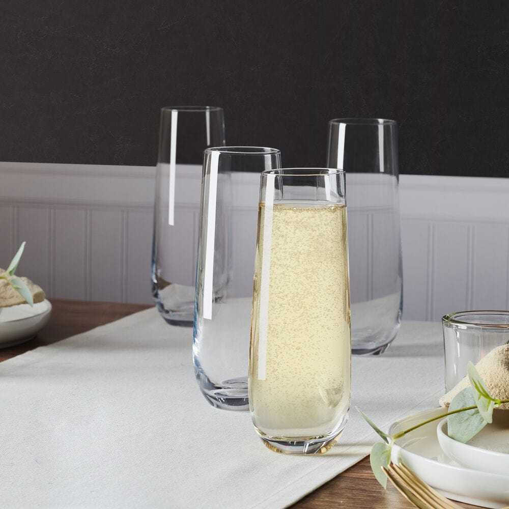Parker Set of 4 Stemless Flute Glasses Mikasa
