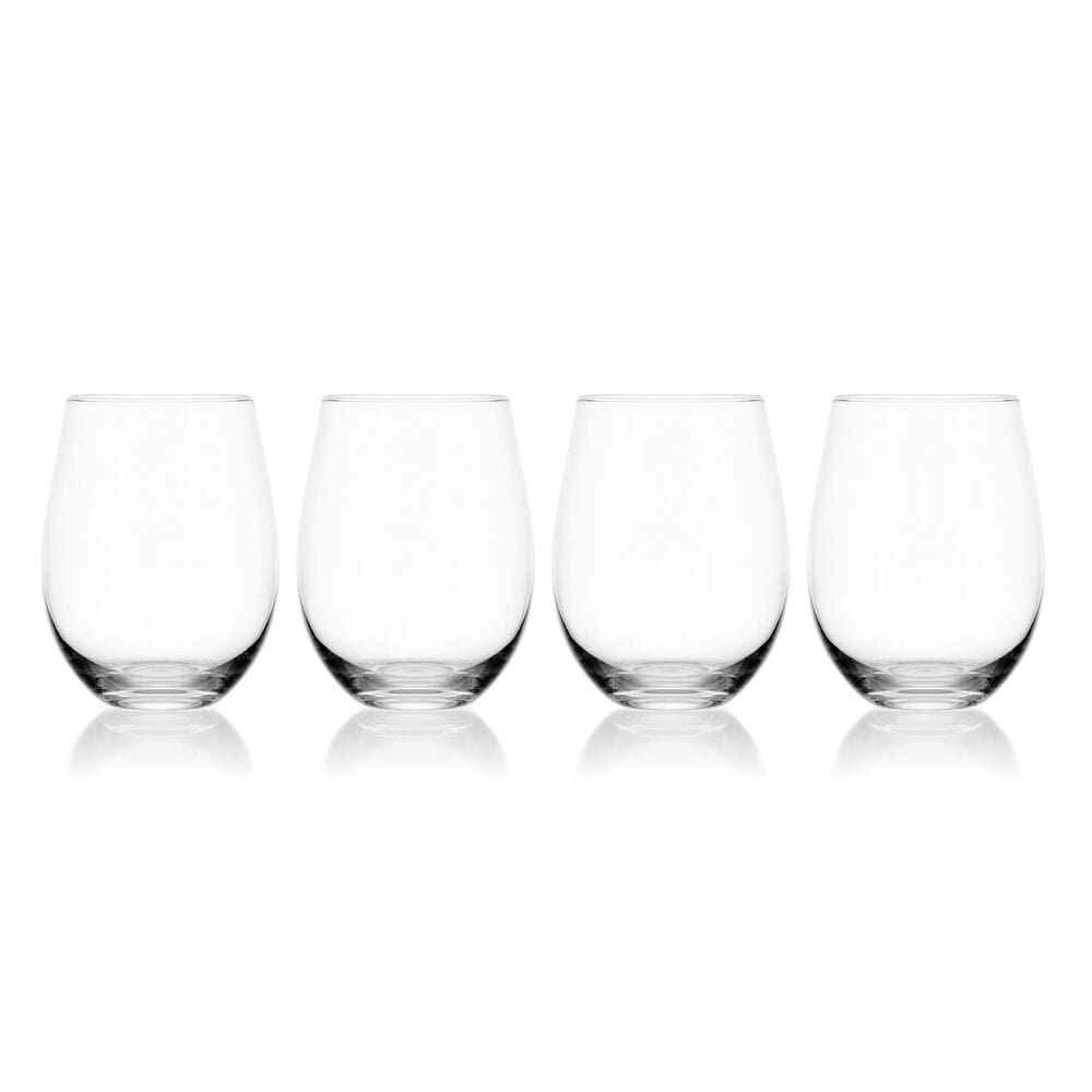 Parker Set of 4 Stemless White Wine Glasses Mikasa