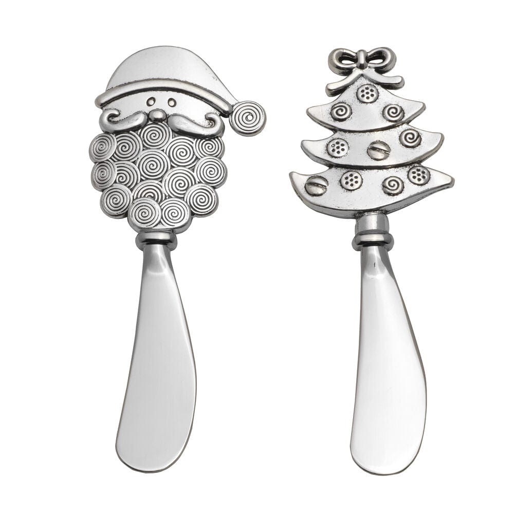 Santa and Christmas Tree 2 Piece Spreader Set