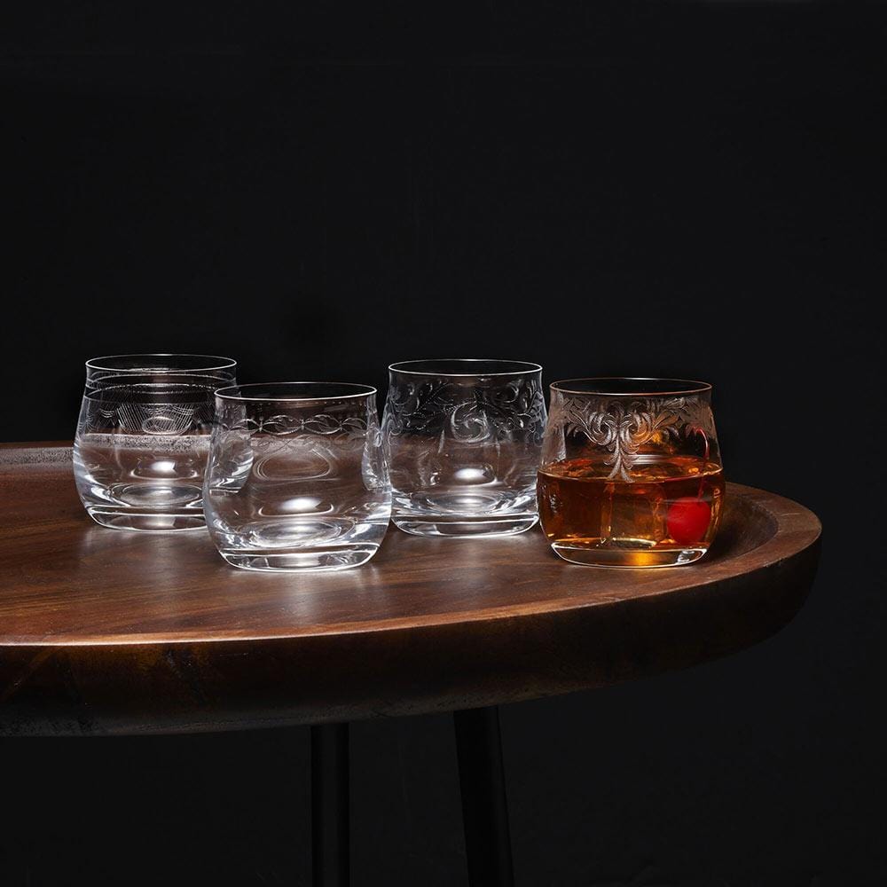 Amelia Set of 4 Double Old Fashioned Glasses Mikasa