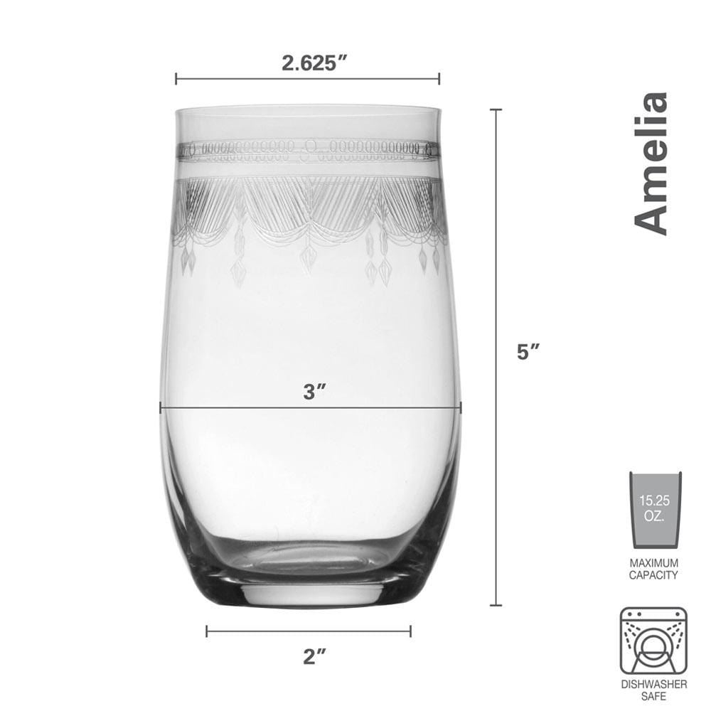 Amelia Set of 4 Highball Glasses Mikasa