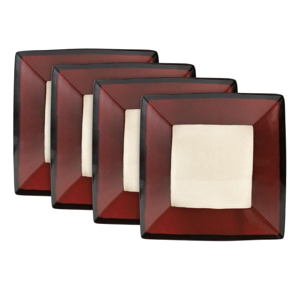 Belmont Set Of 4 Red Square Dinner Plates Mikasa Belmont set of 4 red square dinner plates mikasa