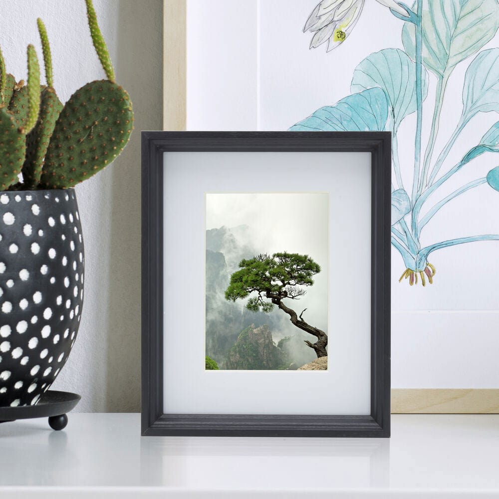 Black 8 x 10 Gallery Frame, Matted to 5 x 7 Mikasa