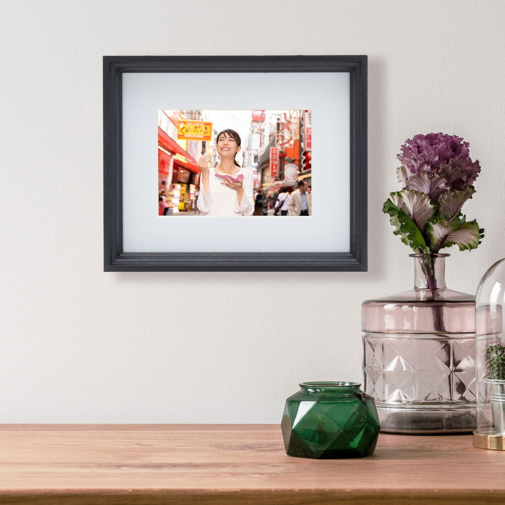 Black 8 x 10 Gallery Frame, Matted to 5 x 7 Mikasa