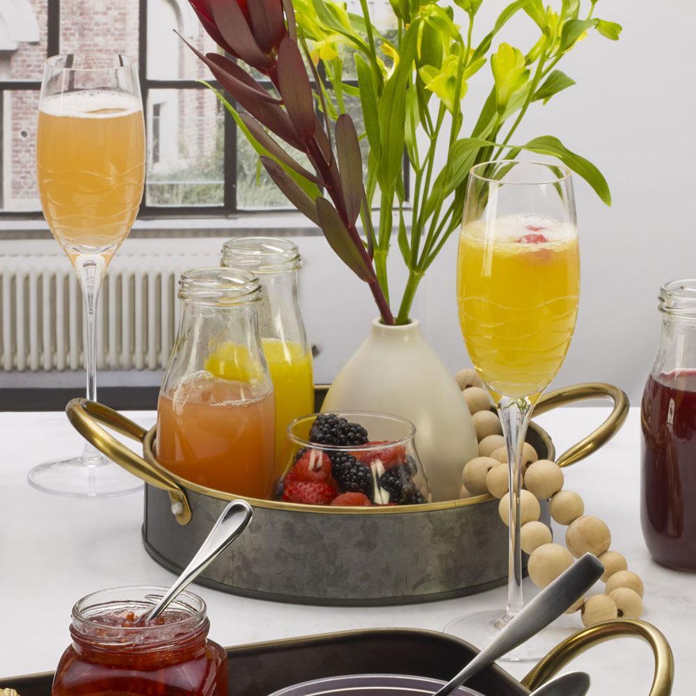 Black Galvanized Round Tray with Handles Mikasa