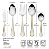 Mikasa Gold Cameo Stainless-Steel 65-Piece Flatware Set, Service