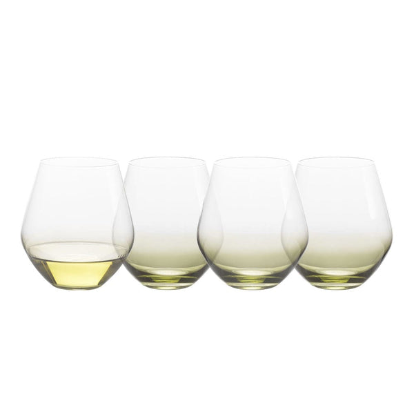 Sweet but Twisted Stemless Wine Glasses ~ Set of 4