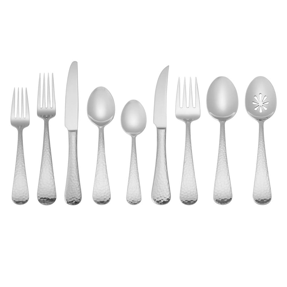 Hammered Mirror Opulent 75 Piece Flatware Set, Service for 12 Mikasa
