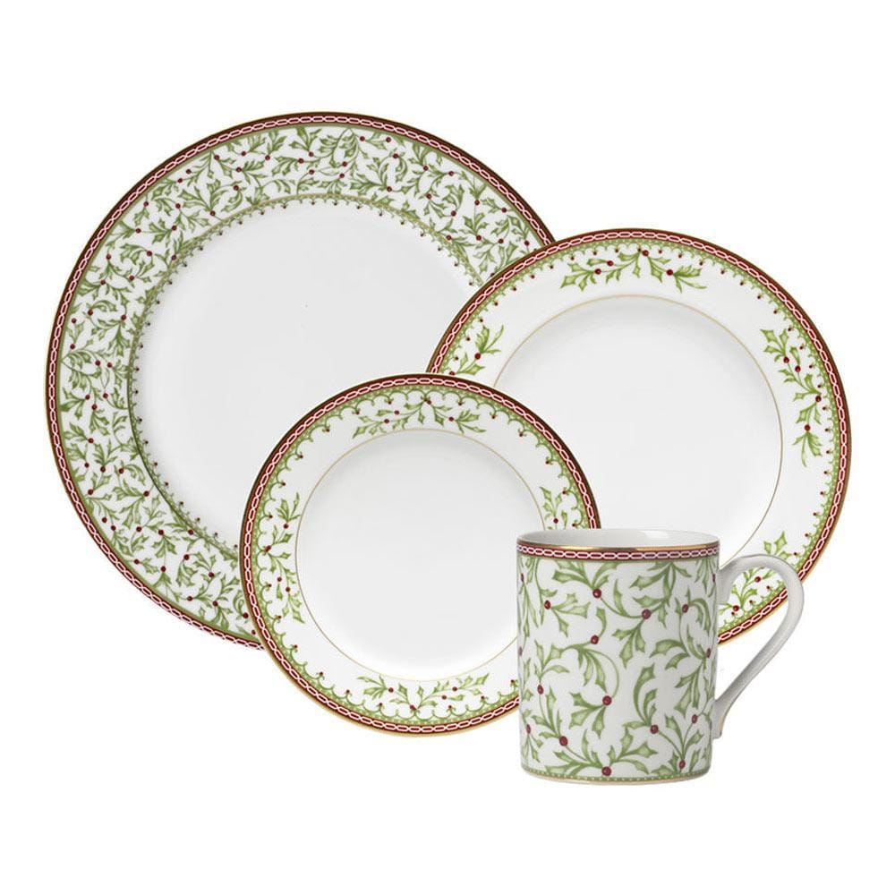 Holiday Traditions 16 Piece Dinnerware Set with Mugs