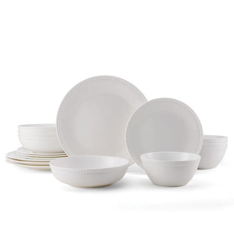 Loria 16 Piece Dinnerware Set with Pasta Bowl, Service for 4 β Mikasa