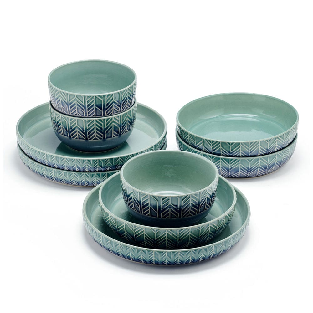 Osborne 9 Piece Dinnerware Bowl Set, Service for 3