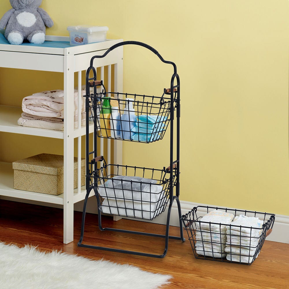 Pacific 3 Tier Adjustable Standing Storage Rack – Mikasa