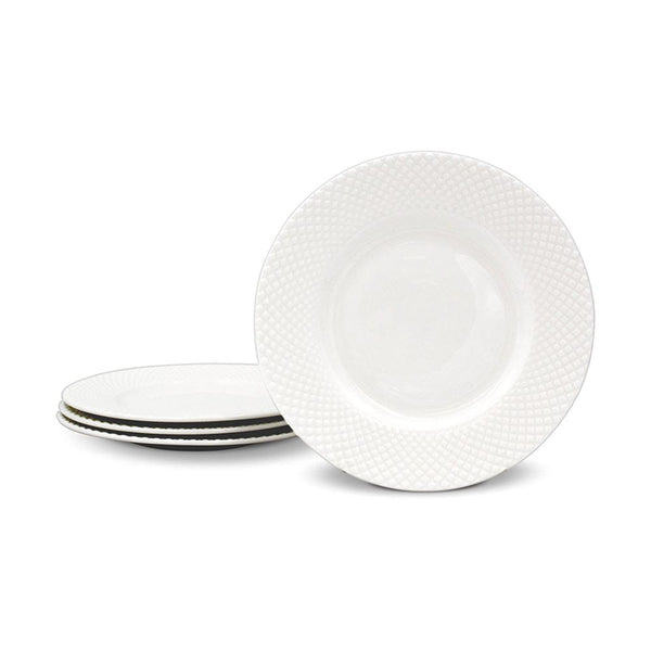 Lot De 4 Assiettes Apéritif En Verre Pressé – Forme Poisson Transparent Vintage