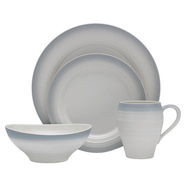 Mikasa Swirl - Juego De 4 Piezas, Color Blanco