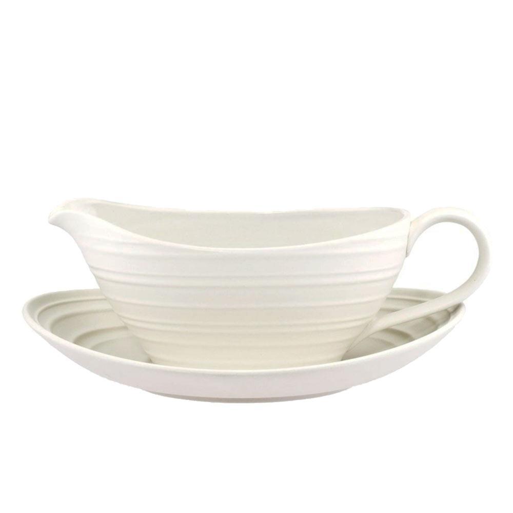 Swirl White Gravy Boat Mikasa