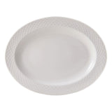 Trellis White Oval Platter
