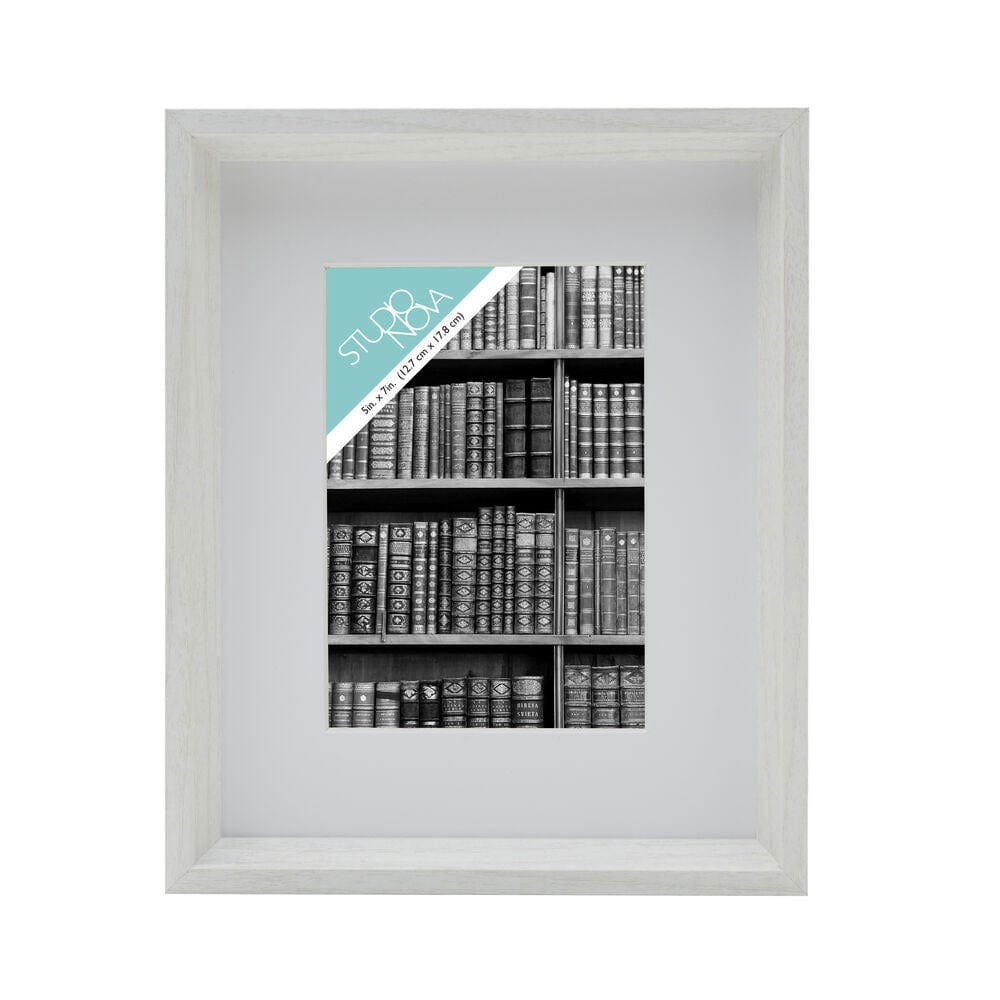 White 8 x 10 Gallery Frame, Matted to 5 x 7 Mikasa